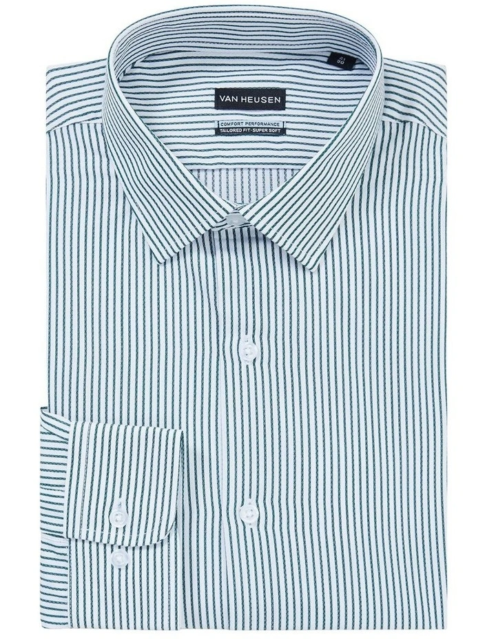 Heritage Weave Stripe Shirt in Green image 3