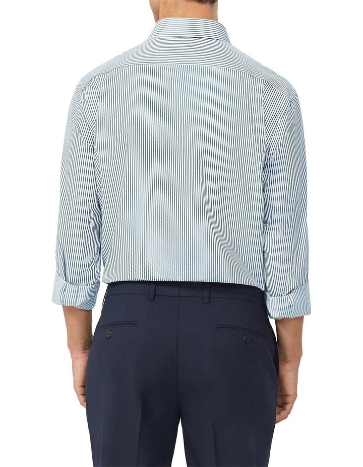 Heritage Weave Stripe Shirt in Green image 4