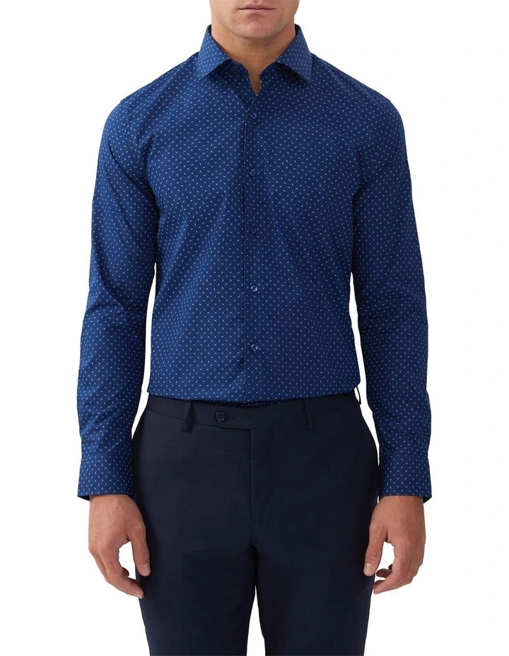 Paisley Print Shirt in Ink Blue image 1