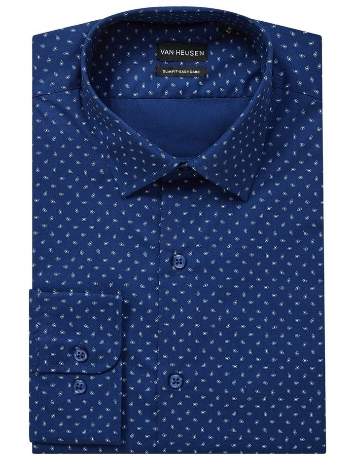 Paisley Print Shirt in Ink Blue image 2
