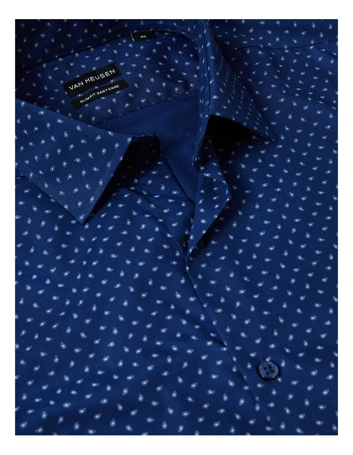 Paisley Print Shirt in Ink Blue image 3