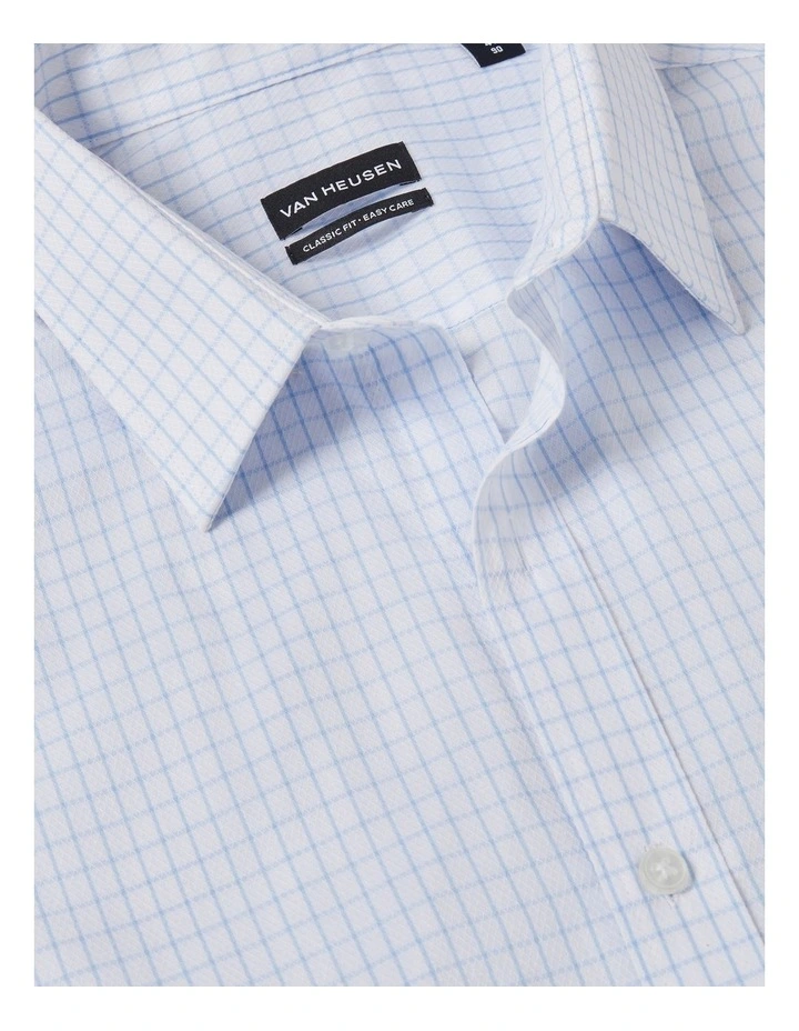 Windowpane Poplin Shirt in Sky image 2