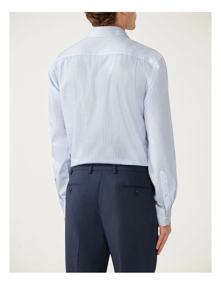 Windowpane Poplin Shirt in Sky image 4