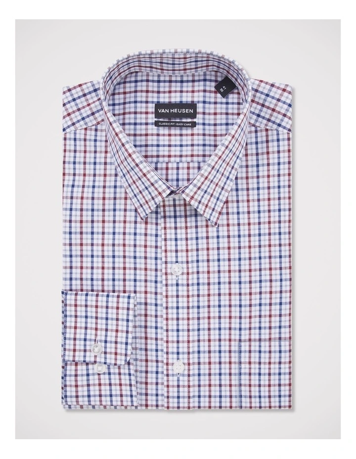 Gingham Check Shirt in Burgundy image 2
