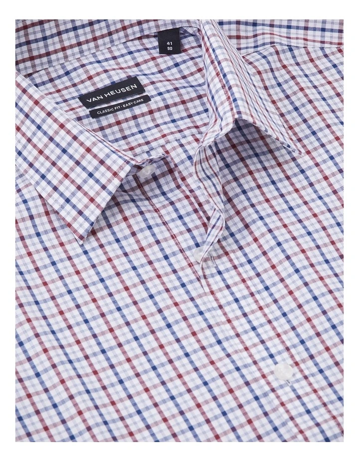 Gingham Check Shirt in Burgundy image 3