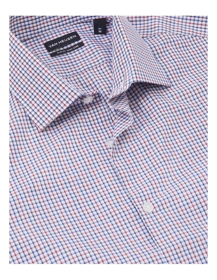 Grid Check Shirt in Burgundy image 2