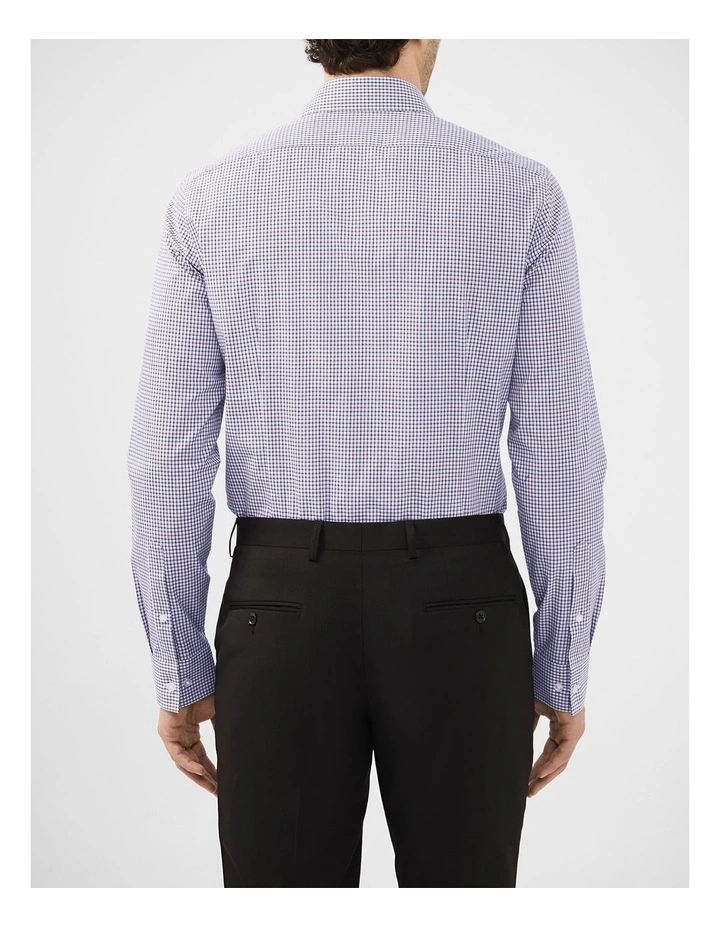 Grid Check Shirt in Burgundy image 4