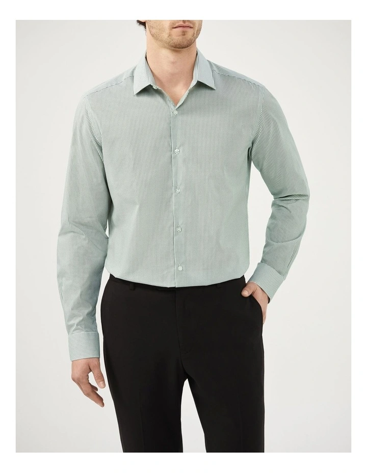 Mini Diamond Print Shirt in Green image 1