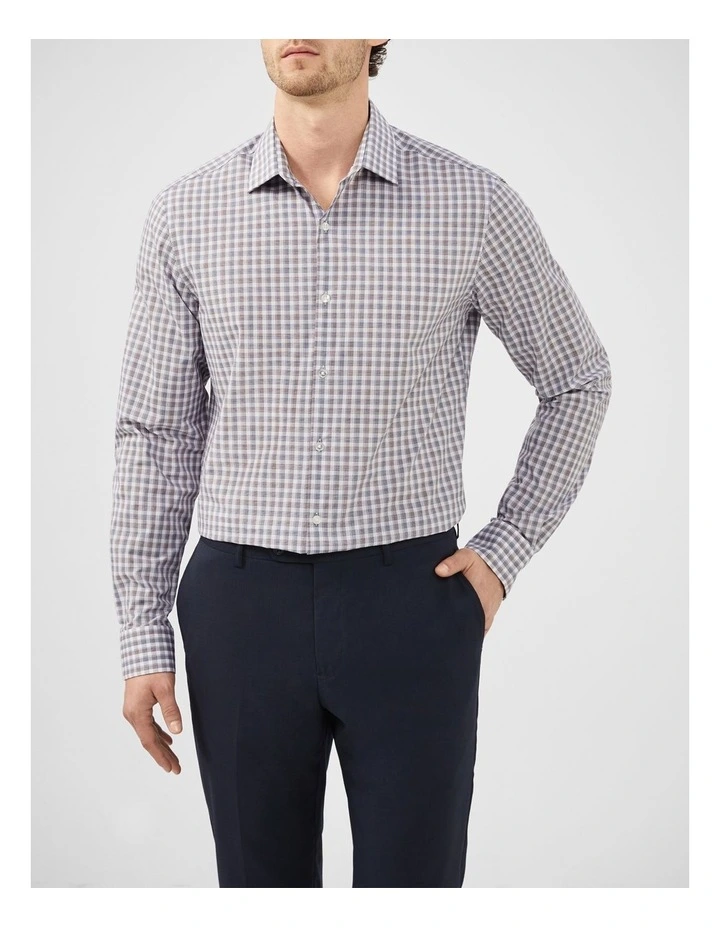 Multi Colour Plaid Shirt in Burgundy image 1