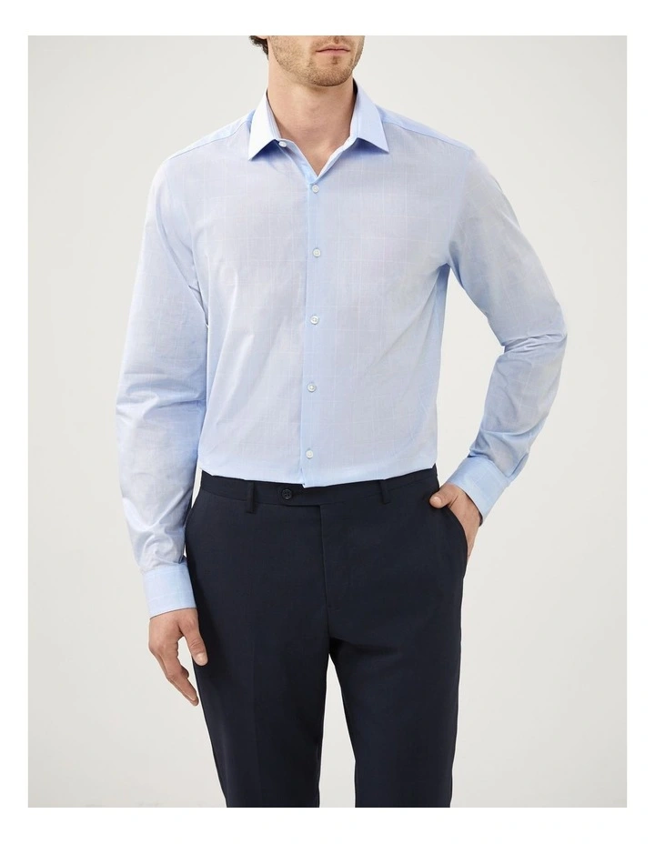Classic Check Shirt in Sky image 1