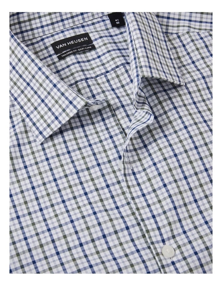 Gingham Check Shirt in Olive image 3