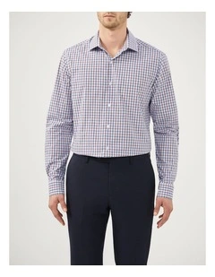Gingham Check Shirt in Burgundy