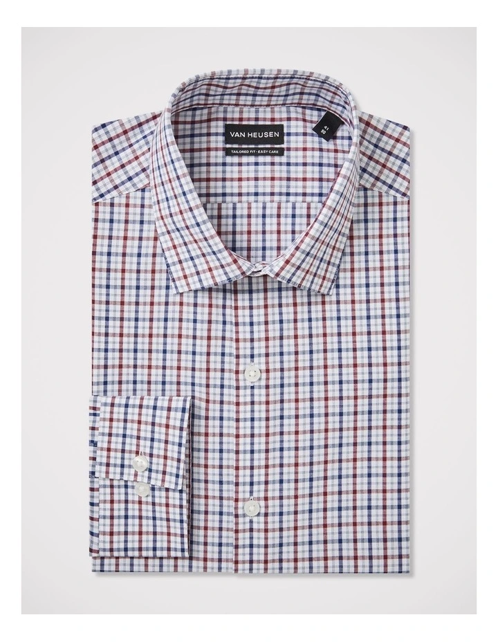Gingham Check Shirt in Burgundy image 2