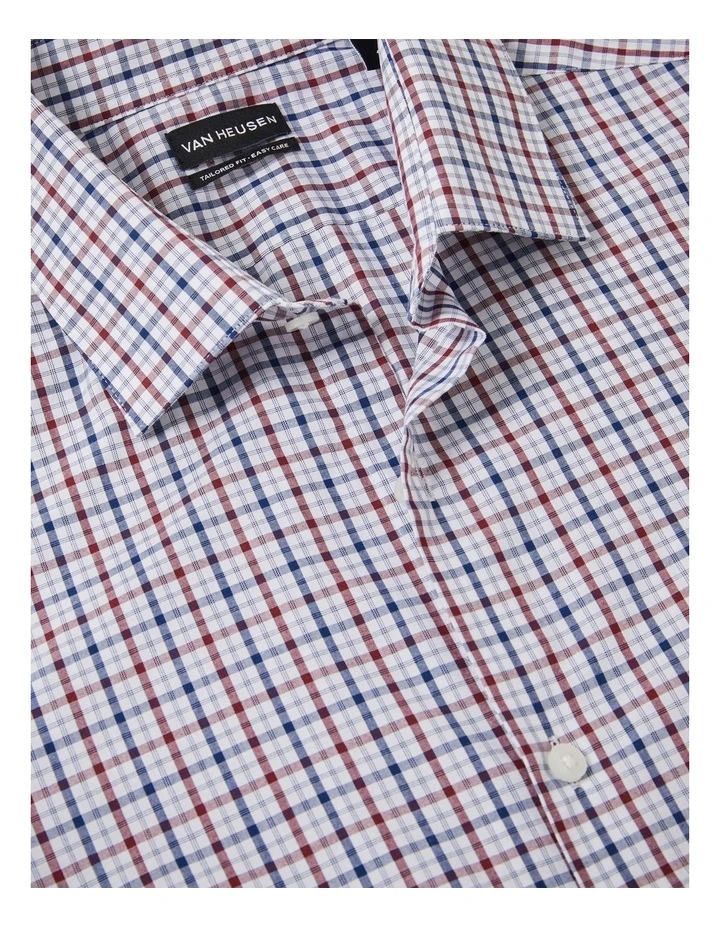 Gingham Check Shirt in Burgundy image 3
