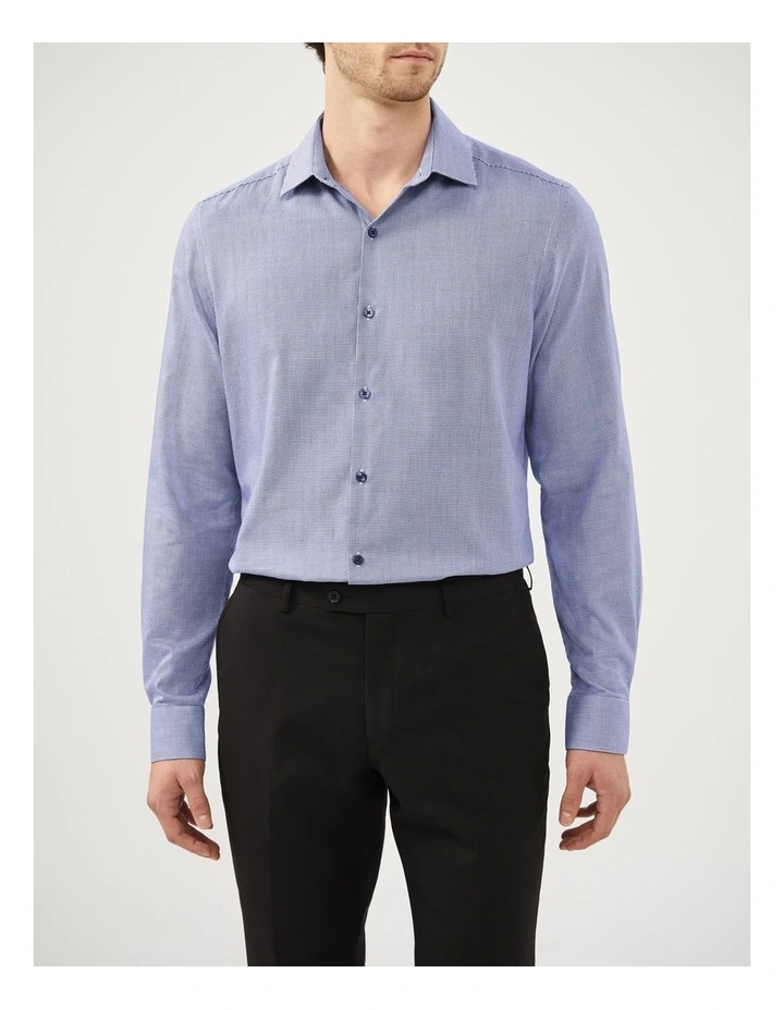 Geometric Flex Shirt in Navy image 1