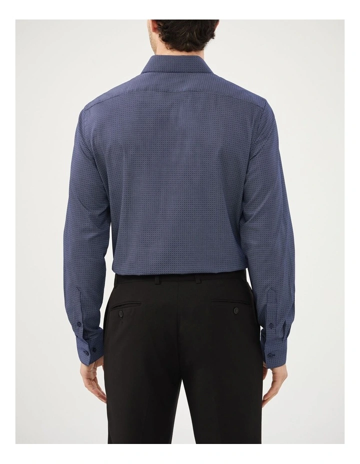 Geometric Flex Shirt in Navy image 4