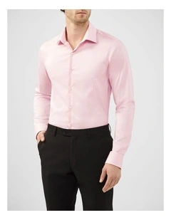 Plain Twill Shirt in Pink
