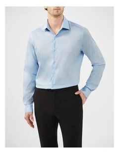 Plain Twill Shirt in Blue