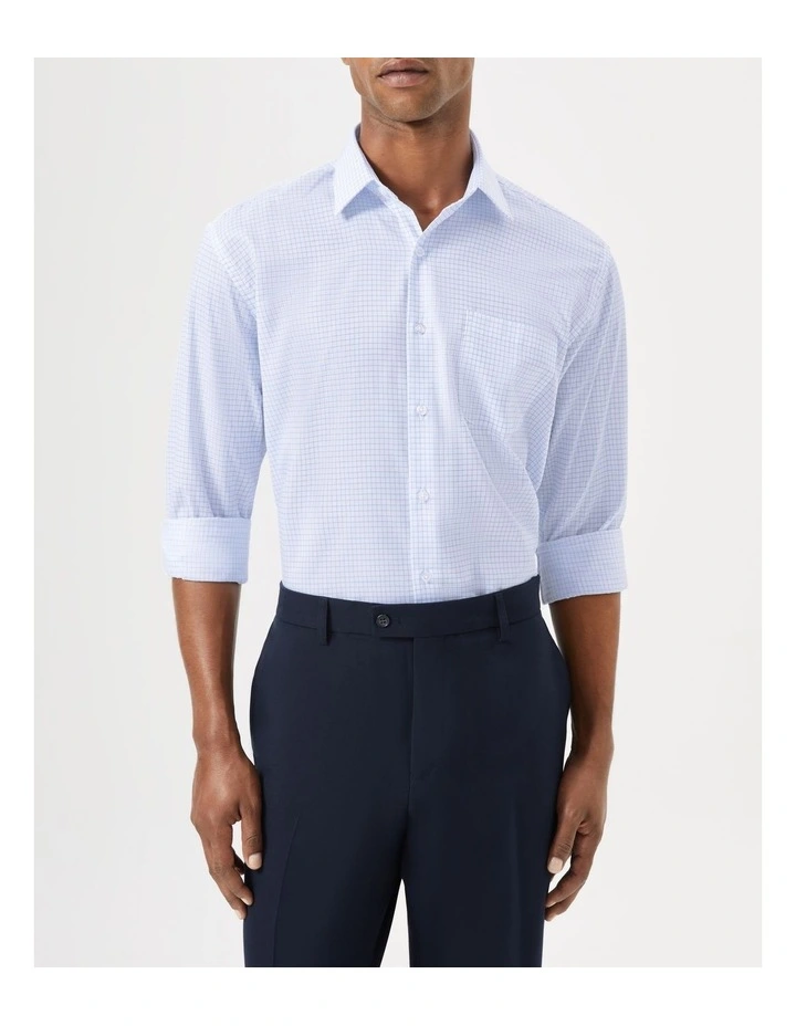 Large Check Shirt in Sky image 1