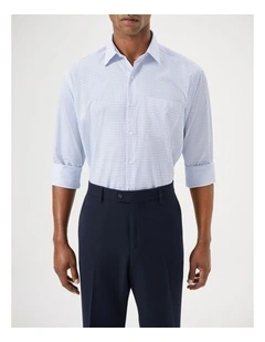 Large Check Shirt in Navy