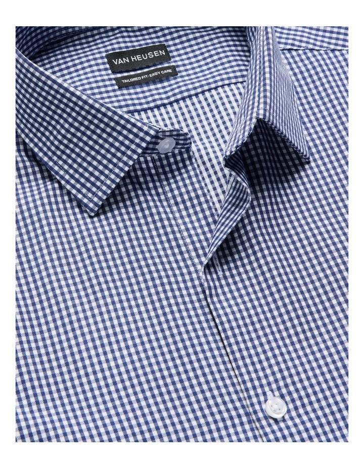 Gingham Check Shirt in Navy image 2
