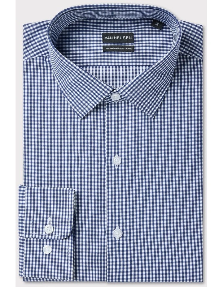 Gingham Check Shirt in Navy image 3