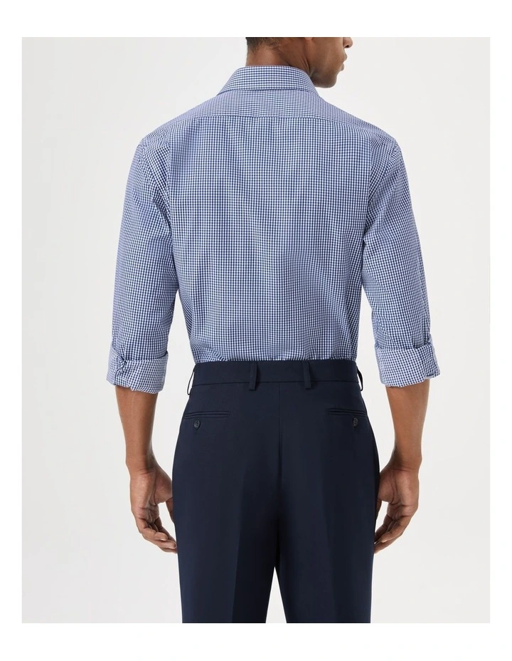 Gingham Check Shirt in Navy image 4