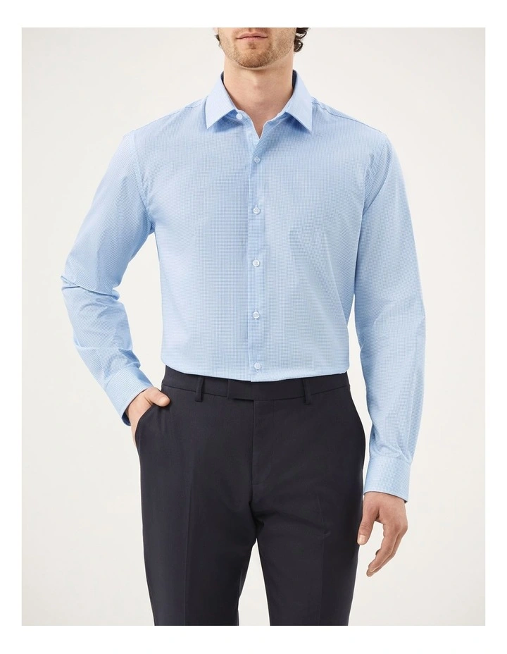 Mini Check Shirt in Blue image 1