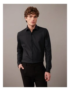 Twill Dress Shirt in Black