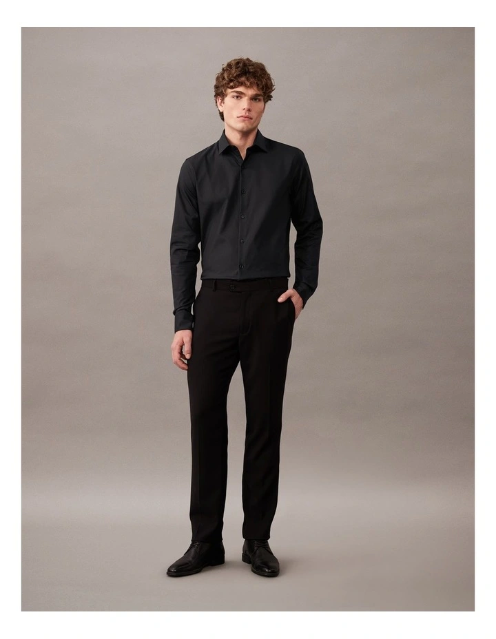 Twill Dress Shirt in Black image 2