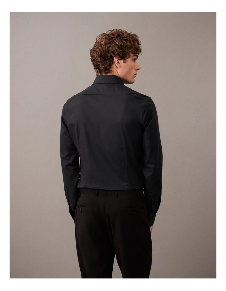 Twill Dress Shirt in Black image 4