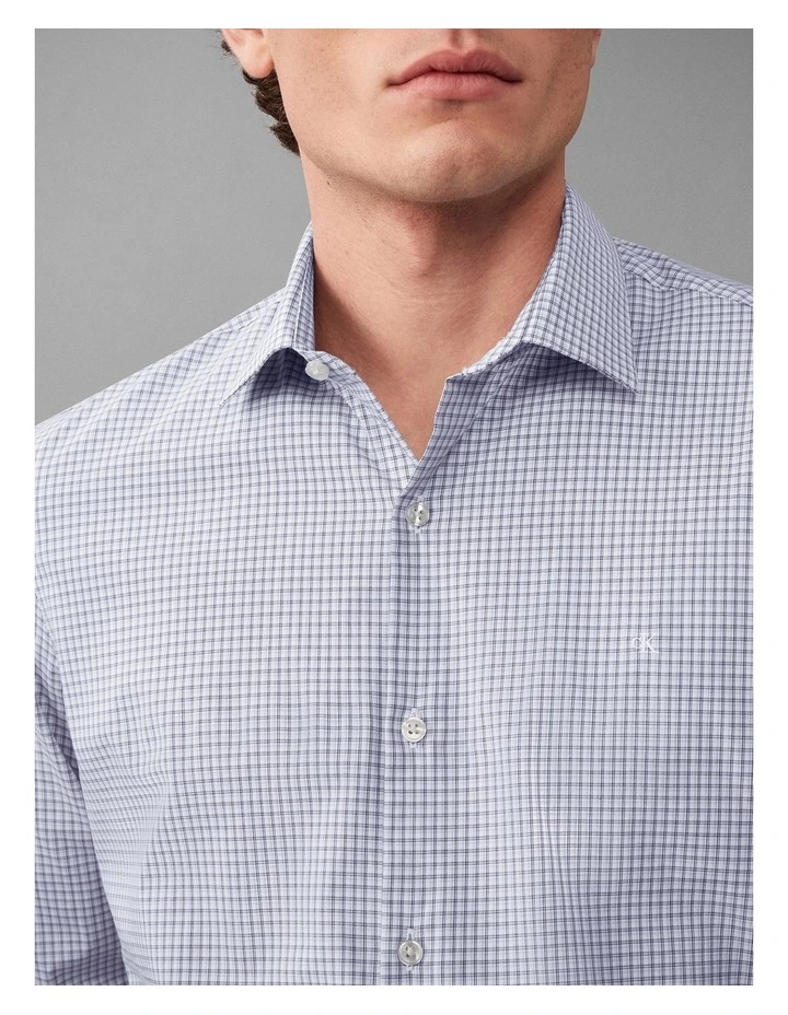 Poplin Dress Shirt in Blue image 3
