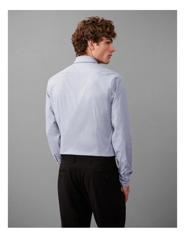 Poplin Dress Shirt in Blue image 4