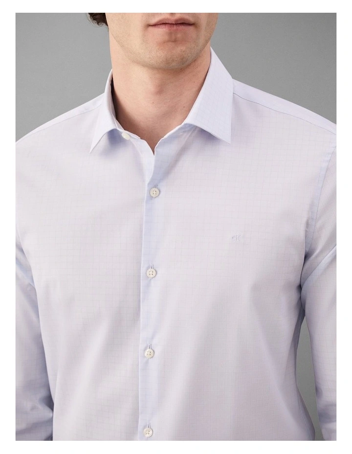 Poplin Dress Shirt in Blue image 3