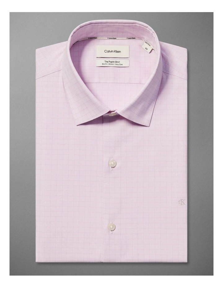 Poplin Dress Shirt in Pink image 5