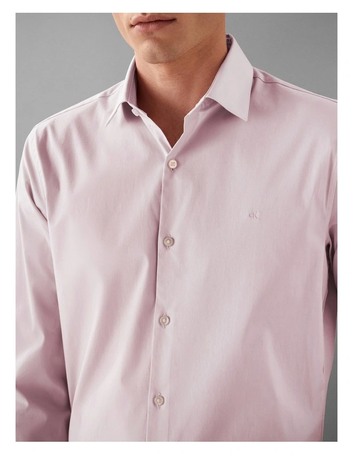 Poplin Dress Shirt in Pink image 3