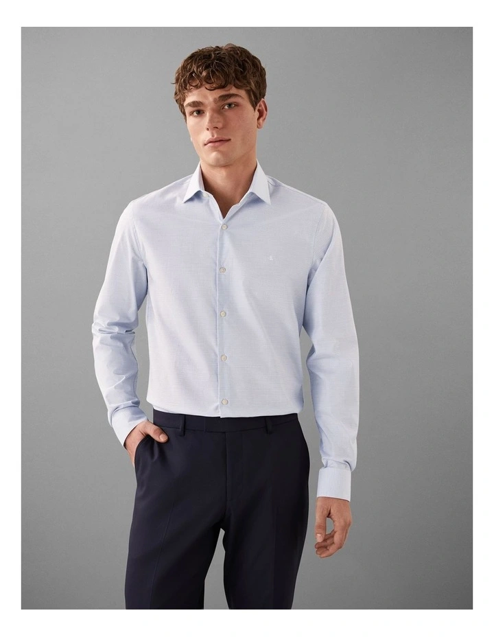 Poplin Dress Shirt in Blue image 1
