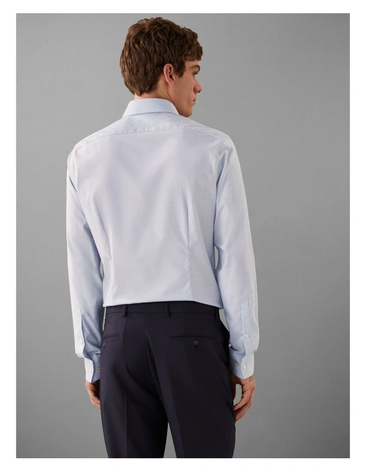 Poplin Dress Shirt in Blue image 4