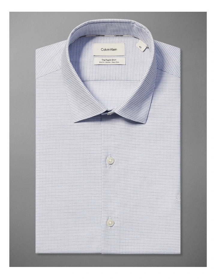 Poplin Dress Shirt in Blue image 5