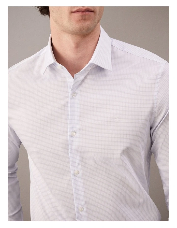 Poplin Dress Shirt in Blue image 3