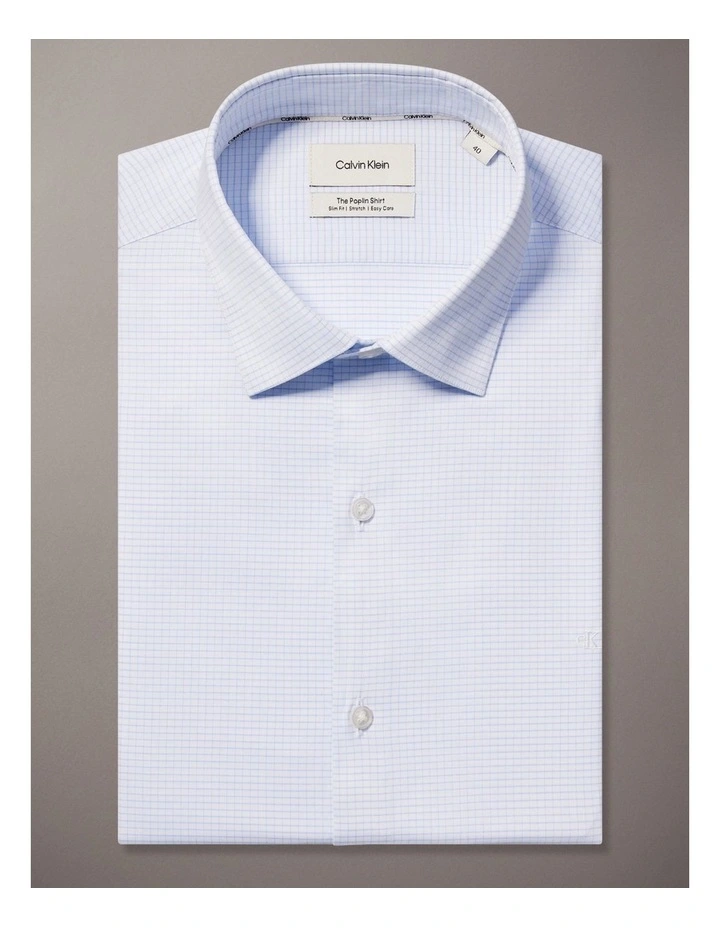 Poplin Dress Shirt in Blue image 5