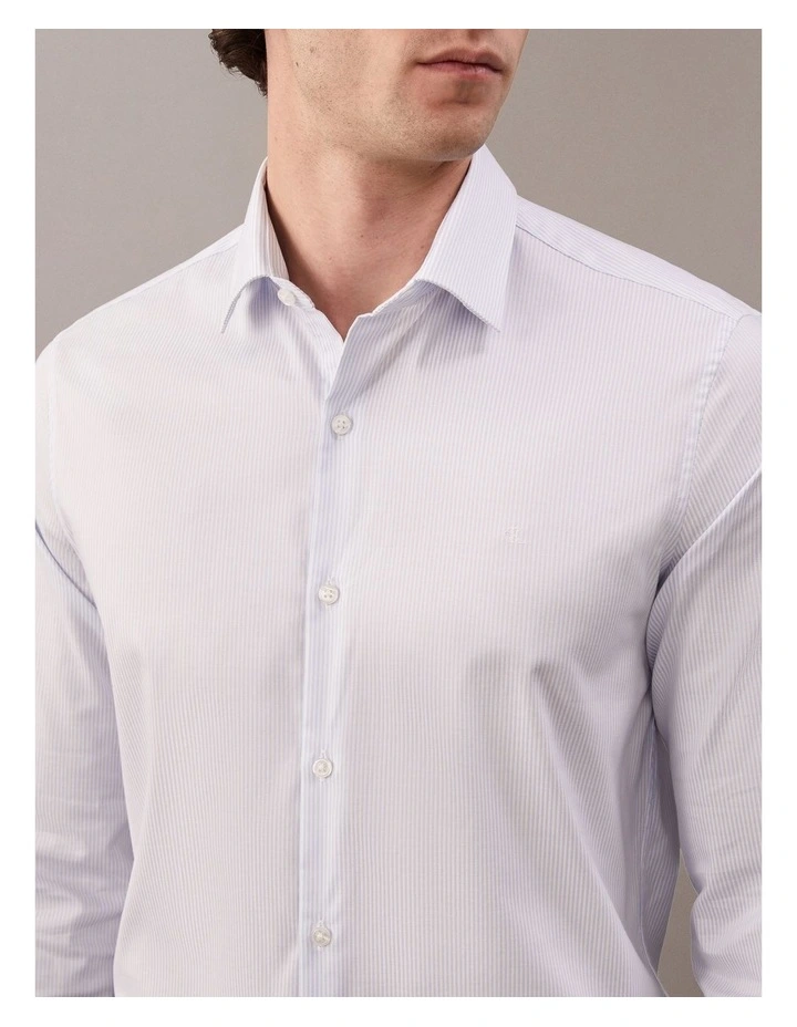 Poplin Dress Shirt in Blue image 3