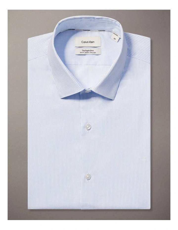 Poplin Dress Shirt in Blue image 5