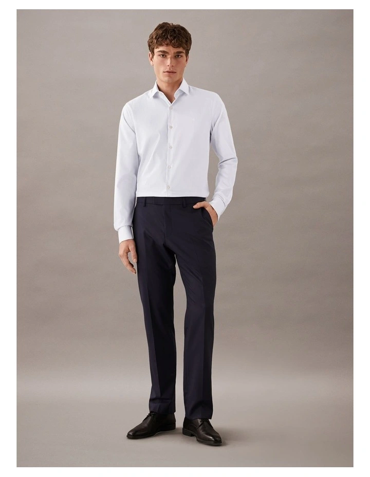 Poplin Dress Shirt in Blue image 2