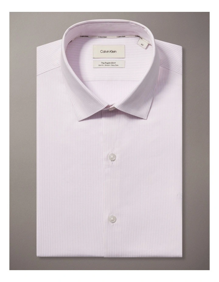 Poplin Dress Shirt in Pink image 5