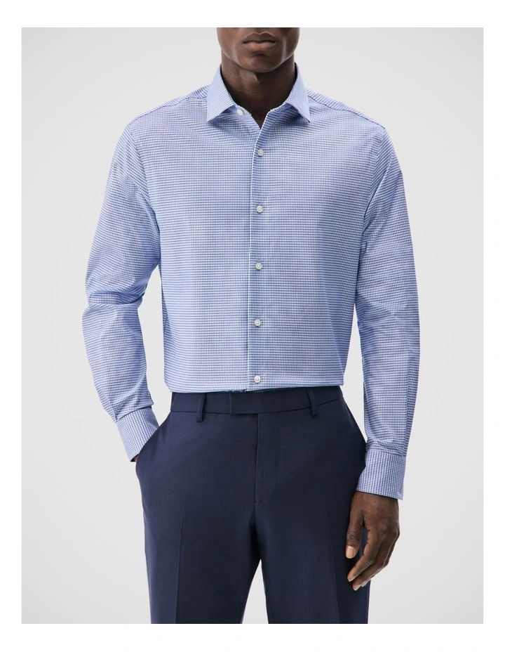 TH Flex Twill Check Shirt in Blue image 1