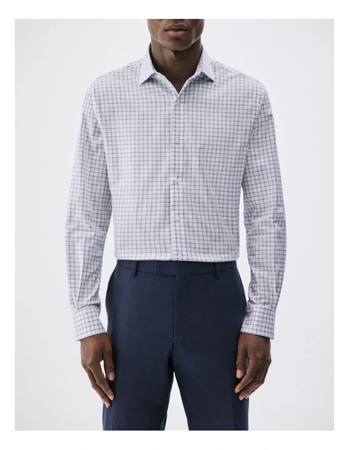 TH Flex Pinpoint Plaid Shirt in Blue image 1