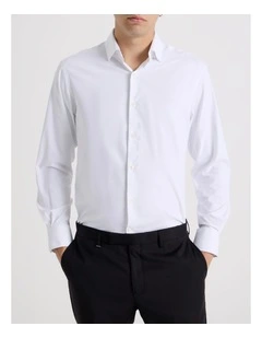 Performance Stretch Dobby Shirt in White