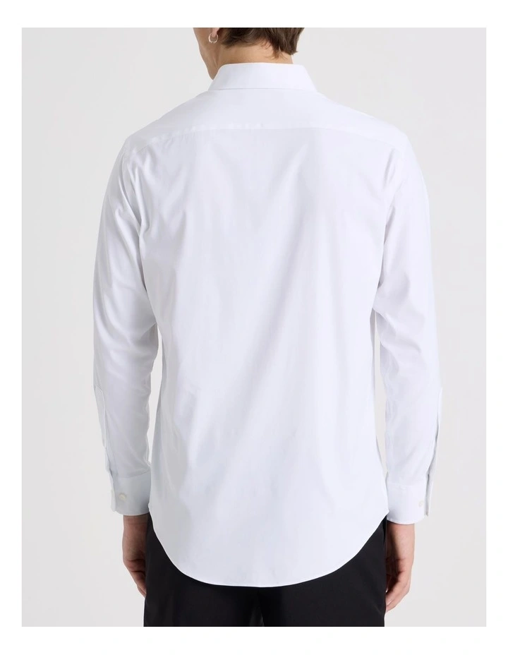 Performance Stretch Dobby Shirt in White image 4