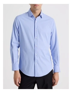 Performance Stretch Dobby Shirt in Blue